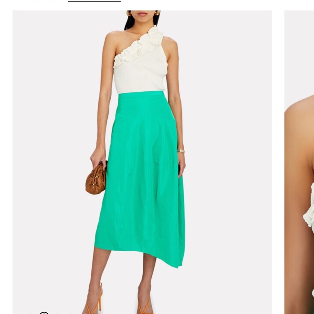 ZIMMERMAN NWT postcard one shoulder ribbed knit tank
